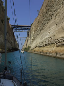 Passage of the CORINTH CANAL